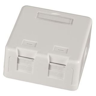 M-CAB Keystone Dist-Box 2 Port weiss