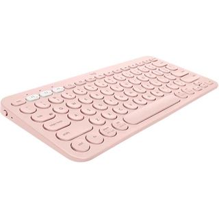 Logitech K380 Multi-Device Bluetooth Keyboard UK - INTNL, rose