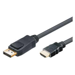 1.00m mcab HDMI Anschlusskabel Displayport Stecker auf HDMI-Stecker