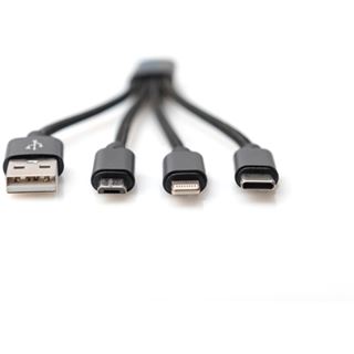 (&euro;66,00*/1m) 0.15m AssmANN Electronic GmbH USB Adapterkabel 3in1