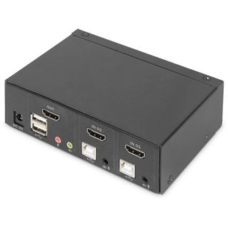 Digitus KVM-Switch, 2-Port, Single-Display, 4K, HDMI