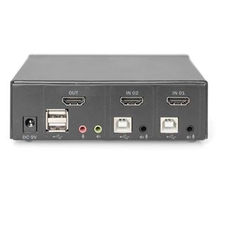 Digitus KVM-Switch, 2-Port, Single-Display, 4K, HDMI