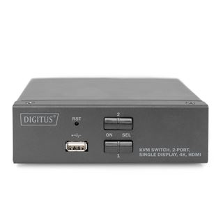 Digitus KVM-Switch, 2-Port, Single-Display, 4K, HDMI