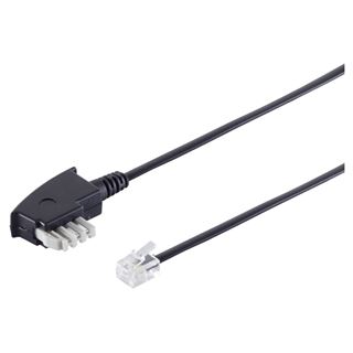 3.00m S-Impuls Telefon Anschlusskabel TAE-N Stecker auf RJ11 Stecker