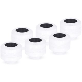 Alphacool Eiszapfen PRO 13mm HardTube Fitting G1/4 - Sixpack, weiss