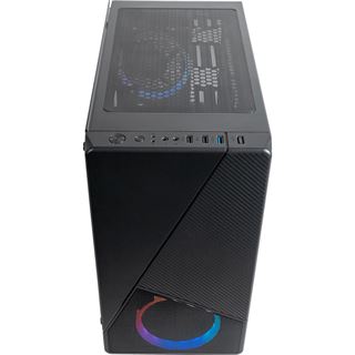 Azza Noir 130 Gaming MicroATX, 2xRGB-Lüfter retai, schwarz, mit