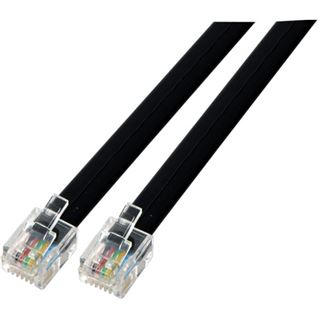 0.20m EFB Elektronik Telefonkabel RJ11 Steck sw 4p