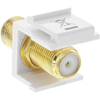 () 0.00m InLine Einbauadapter Keystone F Buchse auf F Buchse