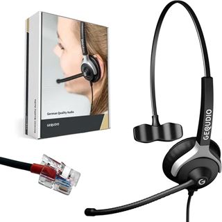 Gequdio Headset 1-Ohr f&uuml;r Yealink,Snom,Grandstream mit Kabel