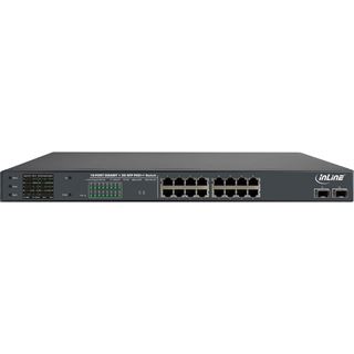 InLine PoE++ Gigabit Netzwerk Switch 16 Port, 1GBit/s, 2xSFP,