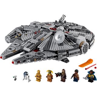 LEGO Star Wars 75257 Millenium Falcon, Raumschiff Set mit Minifiguren