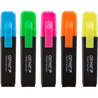 Genie Textmarker 5-Farben 5 Stk.