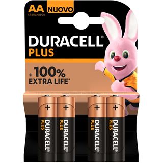 Duracell Batterie Plus New - AA (MN1500/LR06) Mignon 4St.
