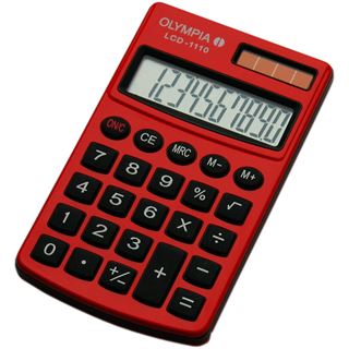 Olympia Taschenrechner LCD-1110 rot