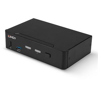 Lindy 2 Port DisplayPort 1.4 USB 3.0 KWM switch