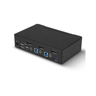Lindy 2 Port DisplayPort 1.4 USB 3.0 KWM switch