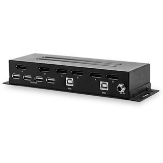 Lindy 2 Port Dual Head DisplayPort 1.2 KVM Switch