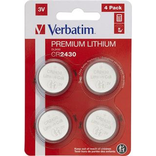 Verbatim Batterie Lithium, Knopfzelle, CR2430, 3V Retail Blister