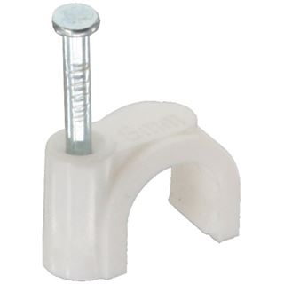 InLine Kabelschelle 8mm rund, 50 St&uuml;ck, weiss