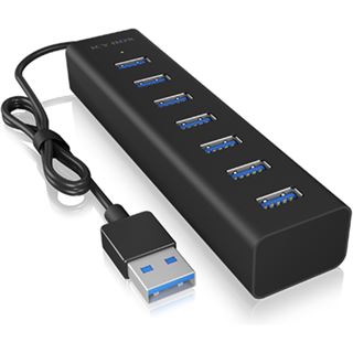 RaidSonic HUB 7Port ICY BOX aktiv mit Netzteil Aluminium