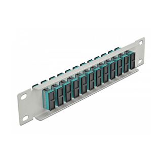 Delock 10 LWL Patchpanel 12 Port SC Duplex aqua 1 HE grau