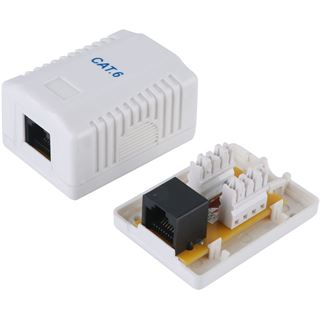 Equip Aufputzdose Cat6 1xRJ45 UTP RAL 9010 weiss