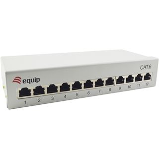 Equip Patchpanel 12x RJ45 Cat6 Desktop grau