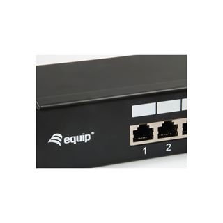 Equip Patchpanel 16x RJ45 Cat6 19" 1HE schwarz