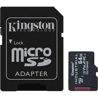 64GB KINGSTON MICROSDXC INDUSTRIAL C10 mit Adapter