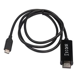 (€20,90*/1m) 1.00m V7 HDMI Adapterkabel USB C Stecker auf