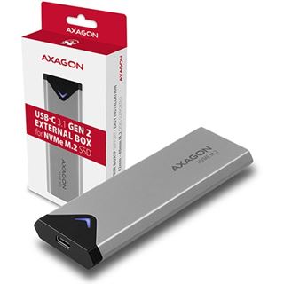 Axagon EEM2-UG2 externes M.2-Geh&auml;use - USB-C 3.2 Gen2, M.2 NVMe