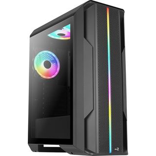 AeroCool Splinter Duo Glasfenster Midi Tower schwarz