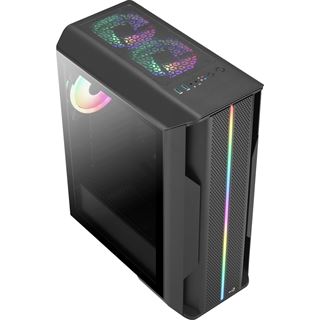 AeroCool Splinter Duo Glasfenster Midi Tower schwarz