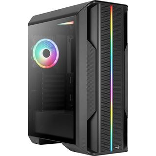 AeroCool Splinter Duo Glasfenster Midi Tower schwarz