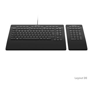 3Dconnexion Keyboard Pro mit Nummernblock USB und Bluetooth Deutsch