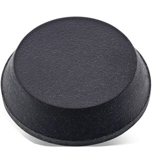 InLine Gummipads, 12mm, 20er Pack, schwarz, flach, selbstklebend