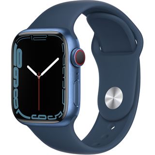 Apple Watch S7 Aluminium 41mm Cellular Blau Sportarmband abyssblau