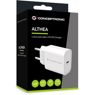 Conceptronic Ladeger&auml;t 1Port 25W,1xUSB-C PD 1.3A weiss