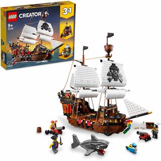LEGO Creator 3in1 31109 Piratenschiff Set, Taverne und Totenkopfinsel
