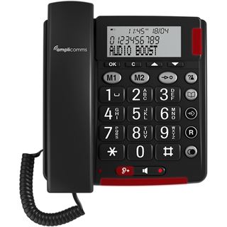 amplicomms BIGTel 48 Plus, Großtastentelefon, grau