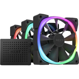 120mm NZXT Aer RGB 2 Starterkit schwarz Triple-Pack LED-Steuerung