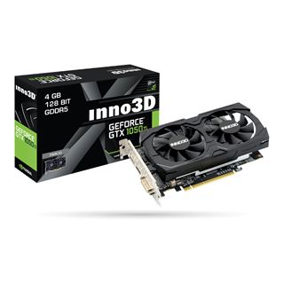 4GB Inno3D PCI-E GeForce GTX 1050 Ti Twin X2 - - 1xDVI 1xHDMI 1xDP