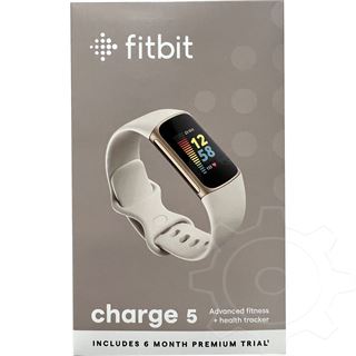 Fitbit Charge 5 Aktivitäts-Tracker lunar white/soft gold