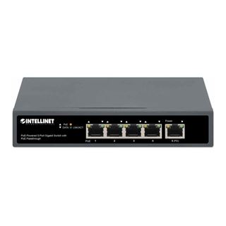 Intellinet 4-Port Gigabit+1GE (PD) High PoE Switch