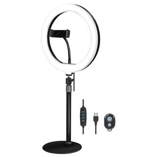 LogiLink Smartphone-Ringlicht-Stativ m. Fernauslöser,DM 25cm