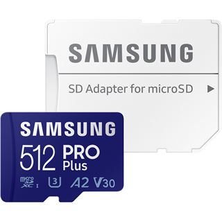 512GB Samsung SD MicroSD Card 512GB SDXC PRO Plus (Class10) Reader