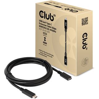 Club3D Kabel USB 3.2 Typ C 2m Verlängerung 5Gbps St/Bu retail