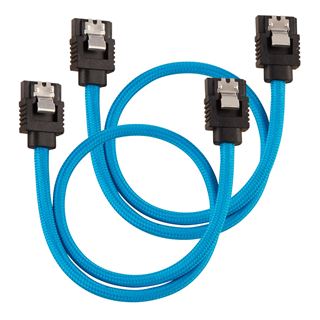 Corsair Premium-Sleeved-SATA-Kabel 2er Pack - Blau