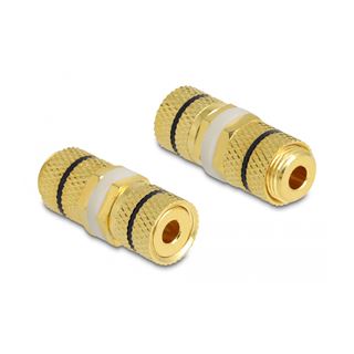 Delock Audio Adapter Polklemme zu Polklemme zum Einbau Farbring