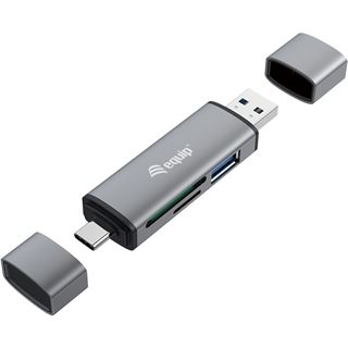 Equip Kartenleser USB 3.0 HUB SB-C & USB-A SD/MicroSD